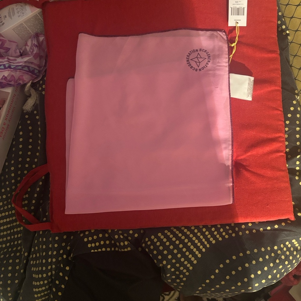BCBGeneration Lavender and Pink Sheer Scarf